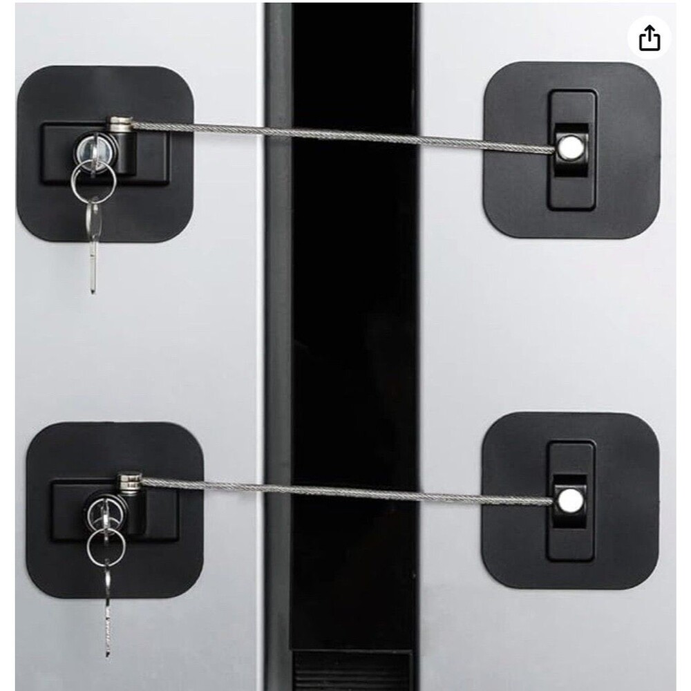 NEW IN BOX Refrigerator Door File Drawer Cabinet Lock with Keys Child Safe - Picture 4 of 4